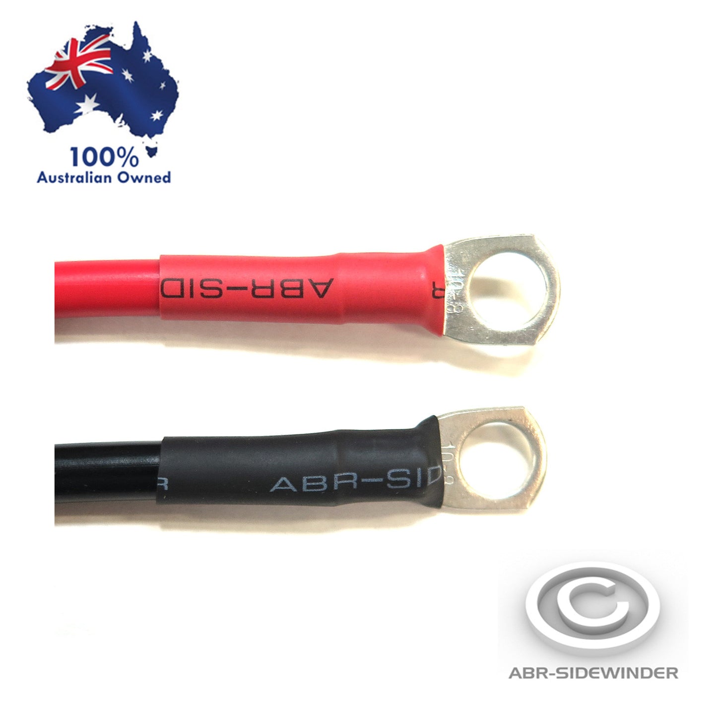 80AMP MAXI FUSED Anderson Lead 50amp plug to 8mm Lugs, 8 B&S cable lead 38cm