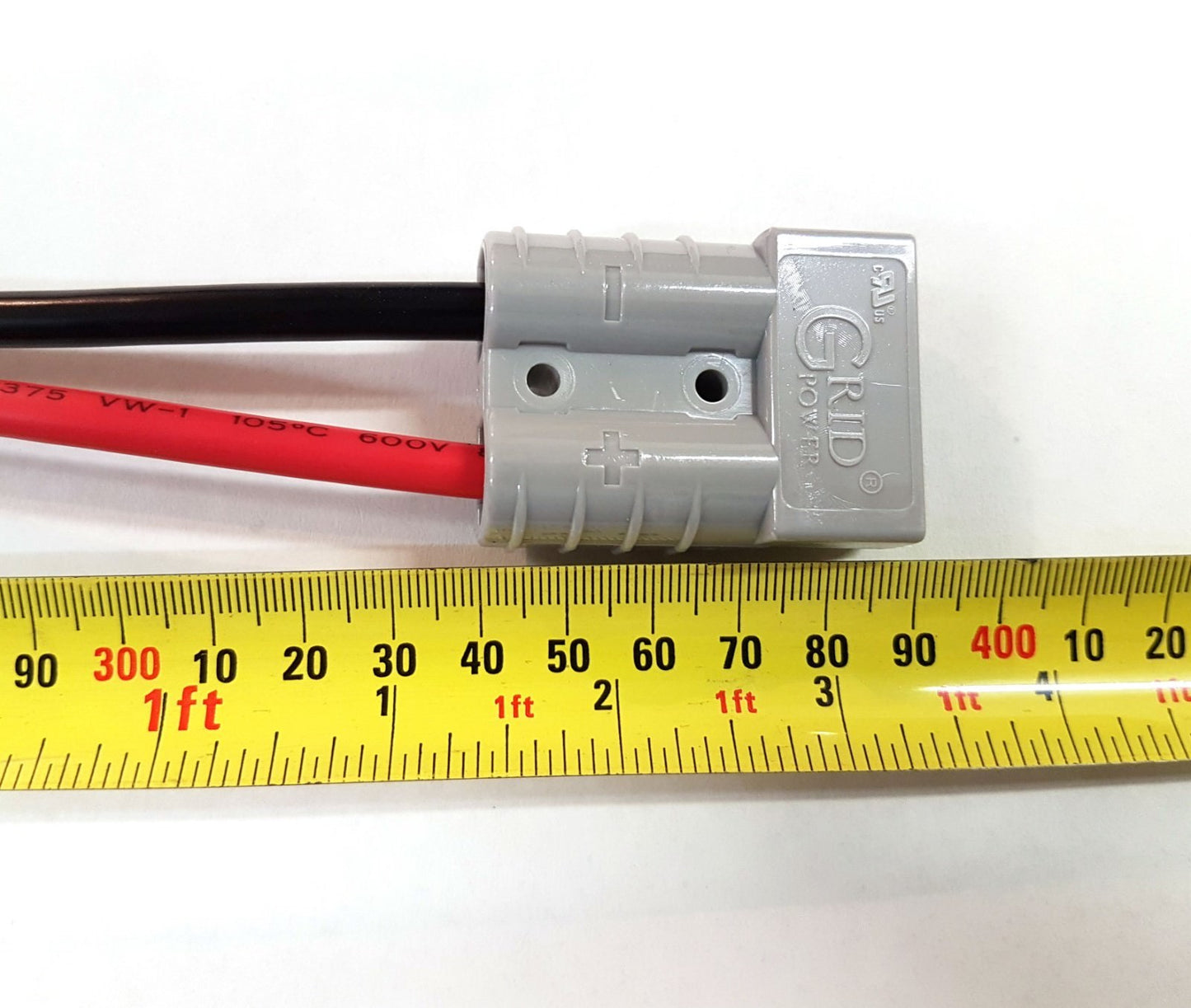 80AMP MAXI FUSED Anderson Lead 50amp plug to 8mm Lugs, 8 B&S cable lead 38cm