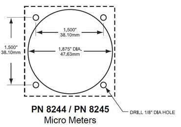 12V VOLT METER BATTERY CHARGE MONITOR SIDEWINDER ABR 52mm
