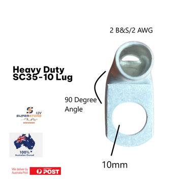 1pc SC35-10 2B&S 90° Angled Cable Lug Battery Terminal Connector 10mm