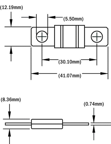 100A MIDI FUSE 12V 24V DC - BREAKER FUSE