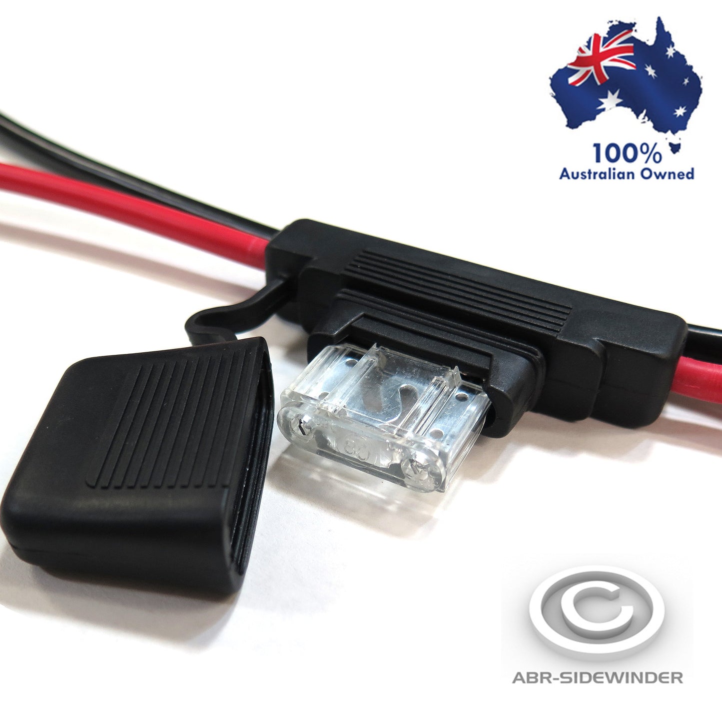 80AMP MAXI FUSED Anderson Lead 50amp plug to 8mm Lugs, 8 B&S cable lead 38cm