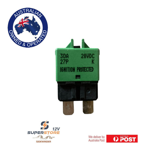 12V 24V Manual reset circuit Breaker Fuse 30A 4x4 Caravan Dual Battery system