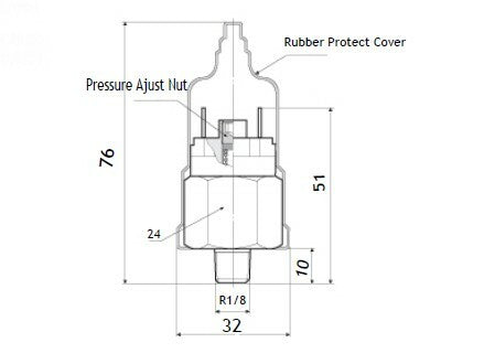 Air Pressure Switch 12V PSI compressor Air Locker Diff Lock + ADJUSTABLE 1/8