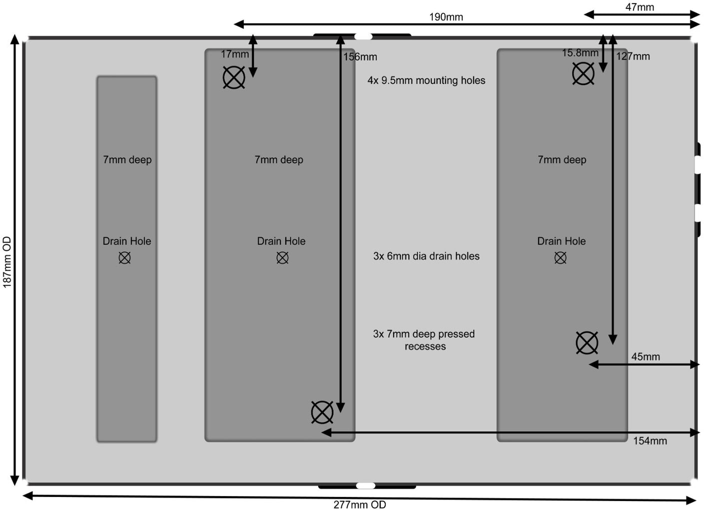 Battery Tray Kit for Prado 150 Series 2009-2015 No Clamp and J bolts