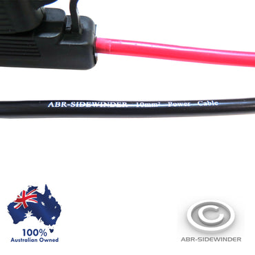 80AMP MAXI FUSED Anderson Lead 50amp plug to 8mm Lugs, 8 B&S cable lead 38cm