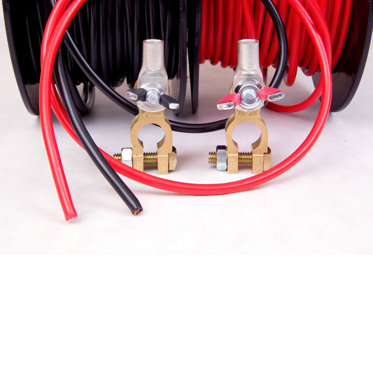 10M SILICONE DUAL BATTERY & ANDERSON PLUG WIRE - 6 B&S 6AWG 140A CABLE - RED