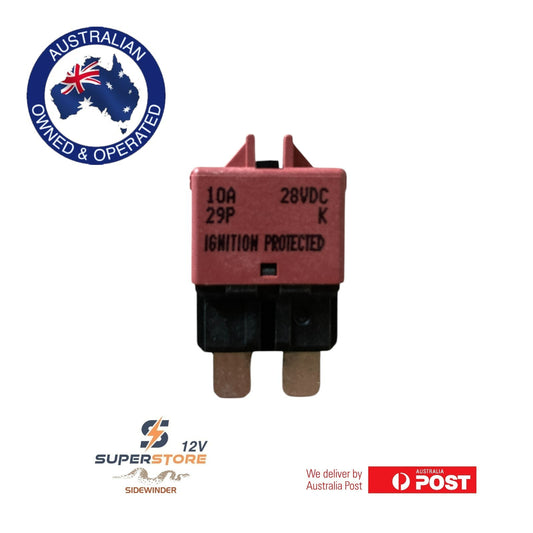 12V 24V Manual reset circuit Breaker Fuse 10A 4x4 Caravan Dual Battery system