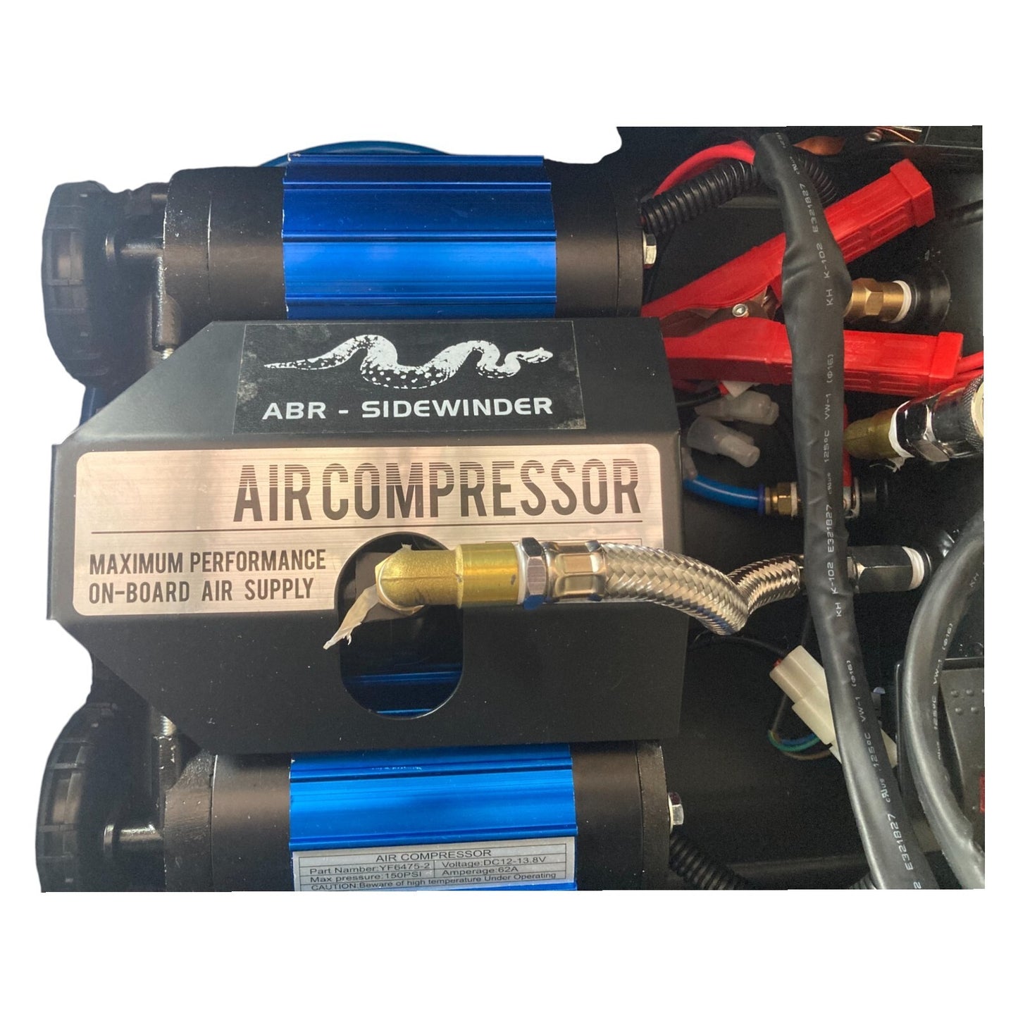 Twin Air Compressor 12V Motor Tyre inflation Caravan Twin Double Cylinder 4x4
