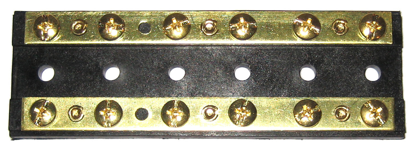 DUAL BATTERY OR SOLAR 12V 24V BUS BAR TERMINAL CONNECTOR STRIP - negative earth