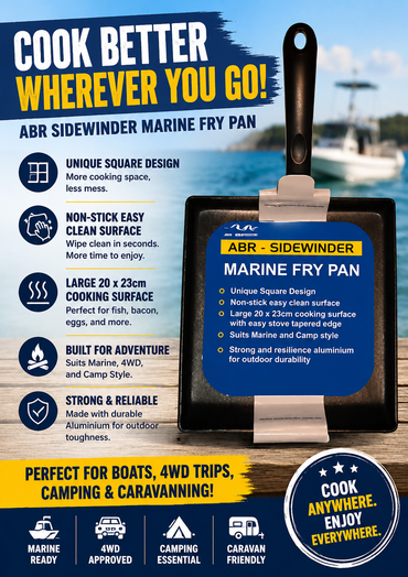 BOATIES FRY PAN, Japanese Pan GAS CAMPING STOVE FRYING PAN - MARINE 4wd Non Stick