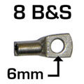 DUAL BATTERY SYSTEM LUGS 8 B&S  6mm EYE ABR SIDEWINDER SC10-6