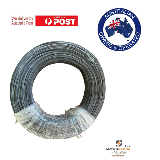 10 m SILICONE DUAL BATTERY & ANDERSON PLUG WIRE  12AWG/B&S 3.4mm2 BLACK