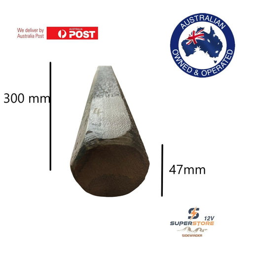 47 mm " Mild Steel HEX bar 300mm long -surface rust for ancient look restoration