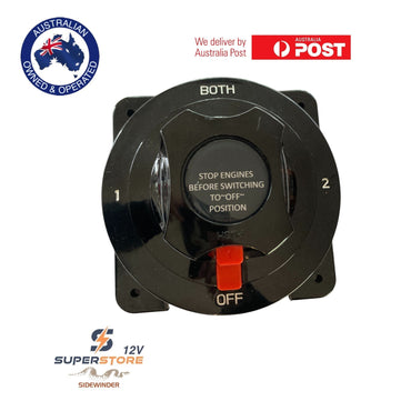 Dual Battery Isolator Rotary switch Boat Caravan 4x4 RV Marine Cut off 4pin 300A