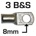 DUAL BATTERY SYSTEM LUGS 3 B&S  8mm EYE ABR SIDEWINDER SC25-8