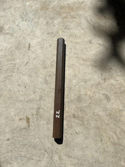22mm Mild Steel HEX bar 12" long DIY Project Bolt may have surface rust