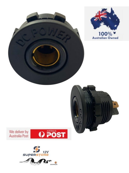 2 X Merit Sockets FLUSH PANEL MOUNT 12V ACCESSORY 4 x 4 FRIDGE CAMPING