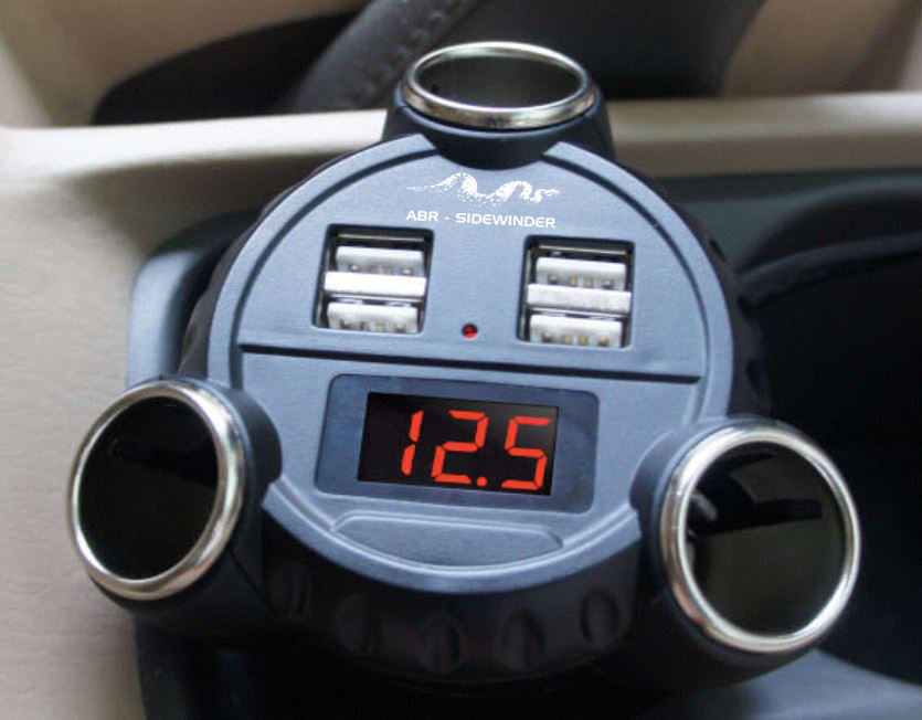 CUP HOLDER USB CHARGER 12V 24V USB 5V 5A  iPad iPhone Samsung Tablet  4 PORTS