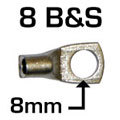 DUAL BATTERY SYSTEM LUGS 8 B&S  8mm EYE ABR SIDEWINDER SC10-8