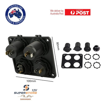 12V Panel Mount USB Voltage Car Charger cigarette lighter Caravan 4x4 Marine