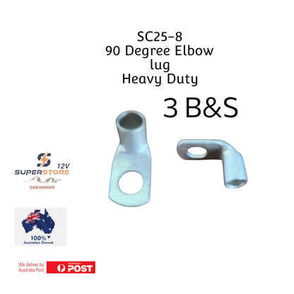 1pc SC25-8 3B&S 90° Angled Cable Lug Battery Terminal Connector 8mm