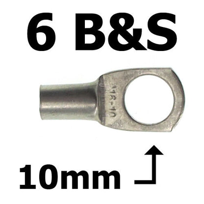X4 DUAL BATTERY SYSTEM LUGS/ Heat Shrink 6 B&S  10mm EYE ABR SIDEWINDER SC16-10