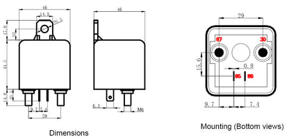 Solenoid Isolator 12V Relay 100A Automotive Switch ABR-SIDEWINDER Dual Battery