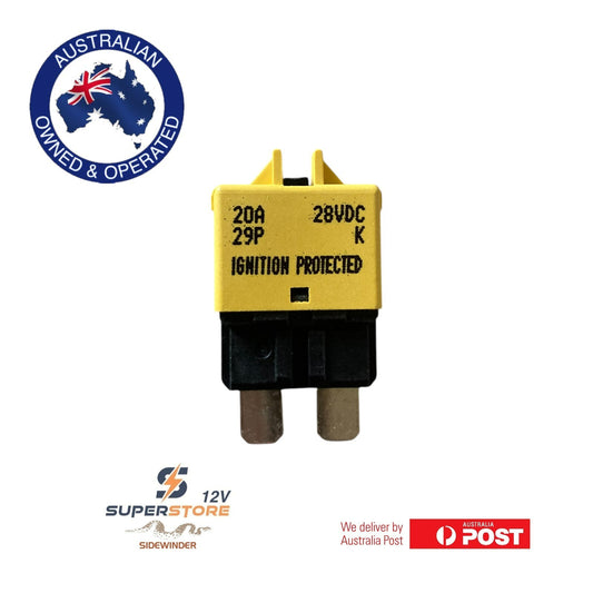 12V 24V  Manual reset circuit Breaker Fuse 20A 4x4 Caravan Dual Battery system