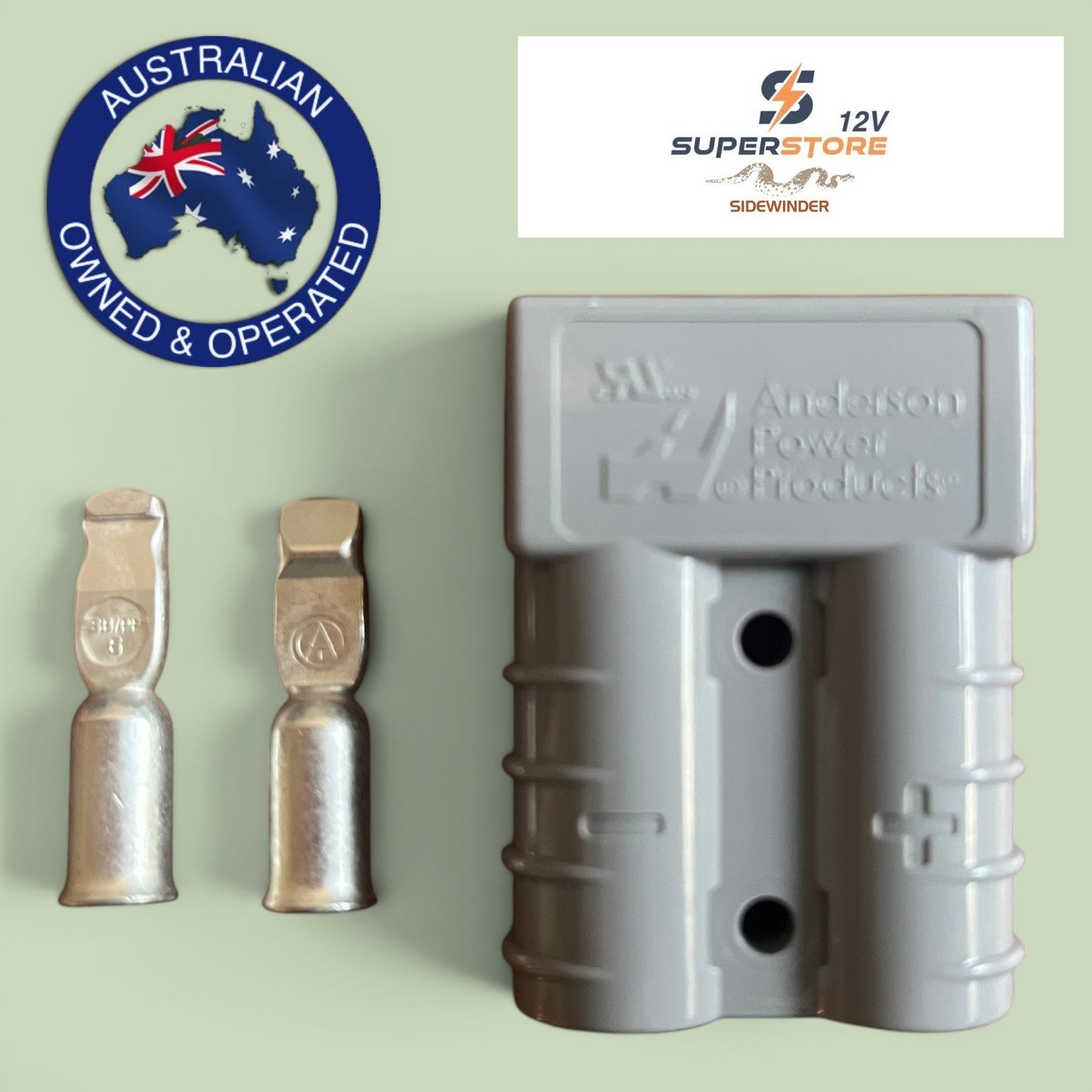 OEX Anderson Plug 2-Pole 50A Grey 5-Kit ACX2760B Heavy Duty 4wd Caravan