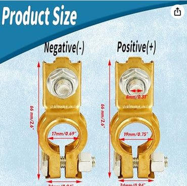 BATTERY TERMINALS TOYOTA ND NISSAN TYPE POS AND NEG ABR-SIDEWINDER