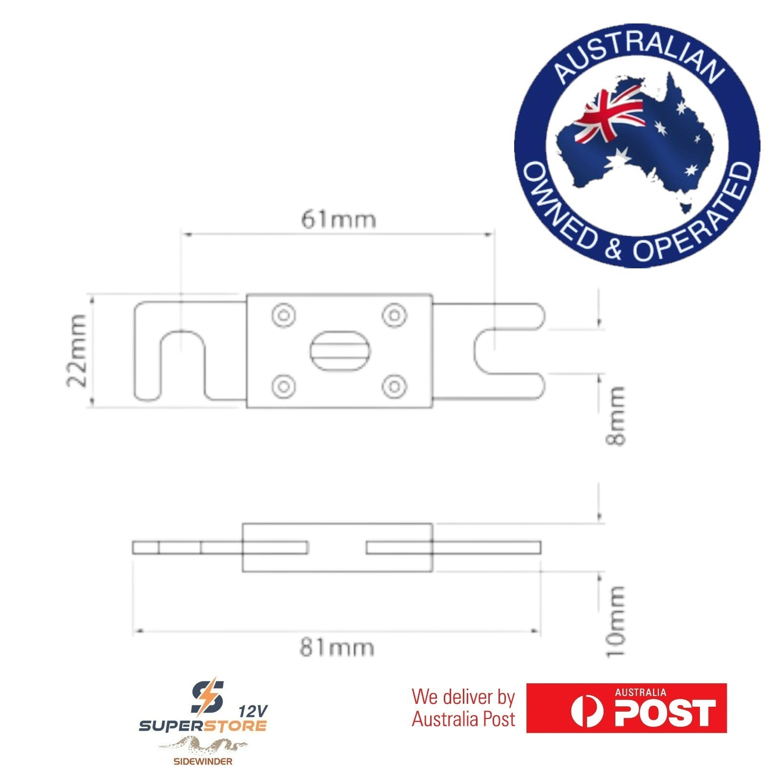 3x ANL Gold Fuse 200A/100A/60A Solar Audi Automotive 4wd Caravan