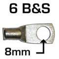 DUAL BATTERY SYSTEM LUGS 6 B&S  8mm EYE ABR SIDEWINDER SC16-8