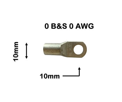 5x DUAL BATTERY SYSTEM LUGS 0 B&S  10mm EYE ABR SIDEWINDER SC50-10