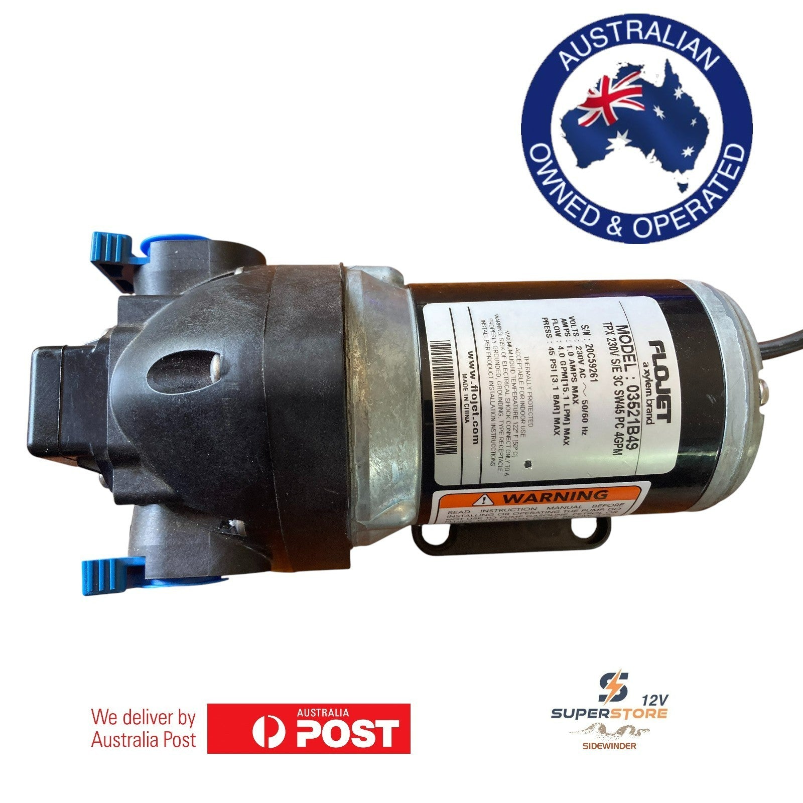 Flojet Pump 230V 50/60HZ 45PSI MAX Clearing sale stock no instructions