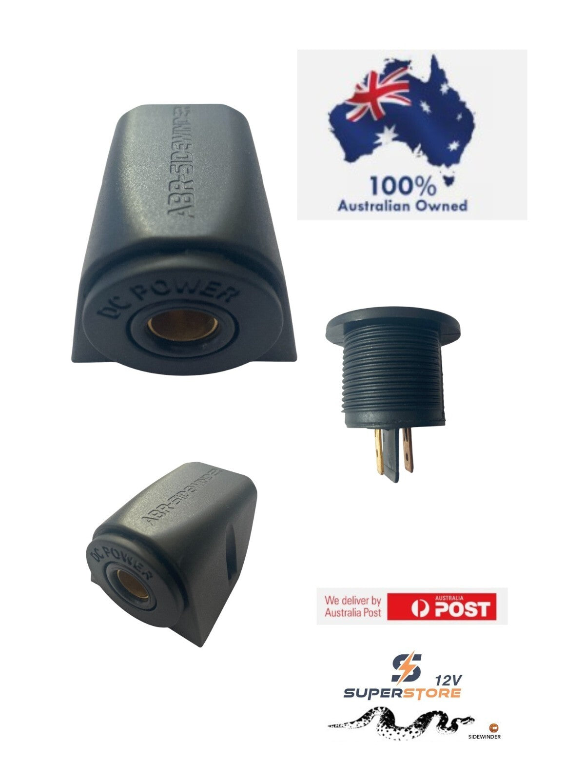 Surface Mount Merit PLUG POWER SOCKET 4x4 LANDCRUISER/CAR 4WD 12V