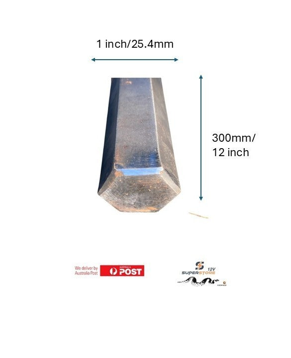 25.4mm (1") Bright Mild Steel HEX bar