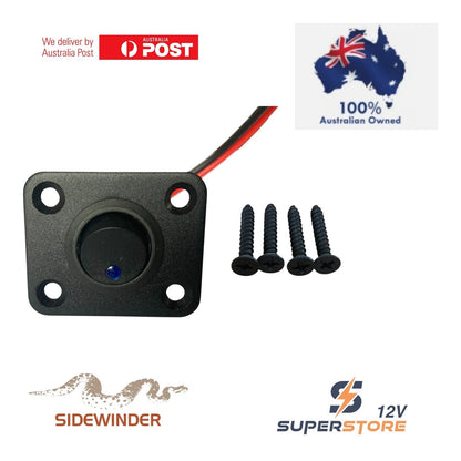 Rocker Switch , Round ,  ACCESSORY SWITCH, with Color LED Blue, Automotive RV