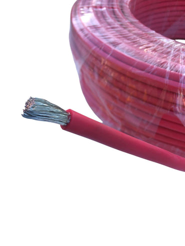 10M SILICONE DUAL BATTERY & ANDERSON PLUG WIRE - 6 B&S 6AWG  140A CABLE - RED