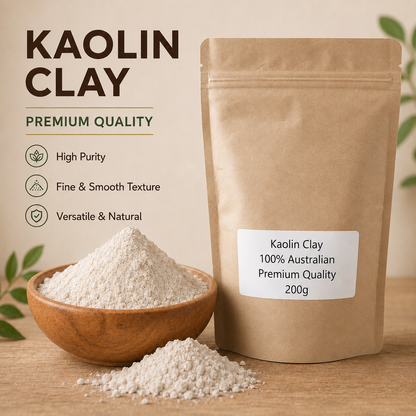 Kaolin Clay 100% Australian Cosmetics Pottery Art Paint Rubber