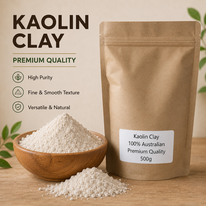 Kaolin Clay 100% Australian Cosmetics Pottery Art Paint Rubber